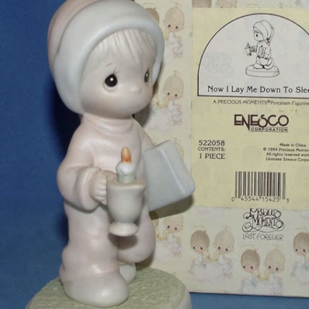 Precious Moments 1994 Now I Lay Me Down to Sleep Figurine w/ Box Enesco Gift